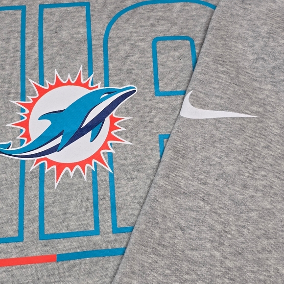 NWT Nike Miami Dolphins MIA NFL Team Apparel City Code Club Gray Hoodie, Men's S - Picture 6 of 9